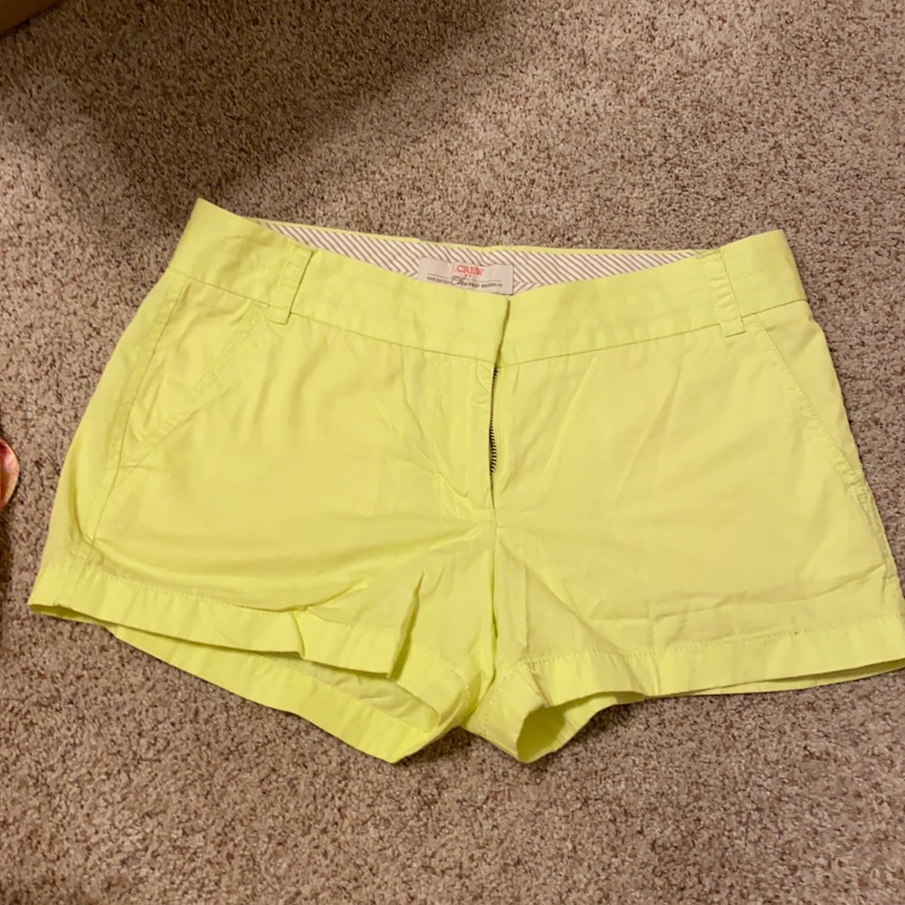 J. Crew Chino Shorts - neon yellow